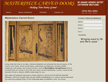 Tablet Screenshot of masterpiececarveddoors.com